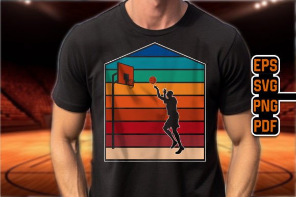 Basketball Retro Graphic T-Shirt Design: Vintage Vibes for Modern Creators