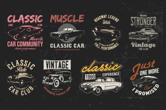 Classic Charm, Modern Edge: The Vintage Car Vector Bundle