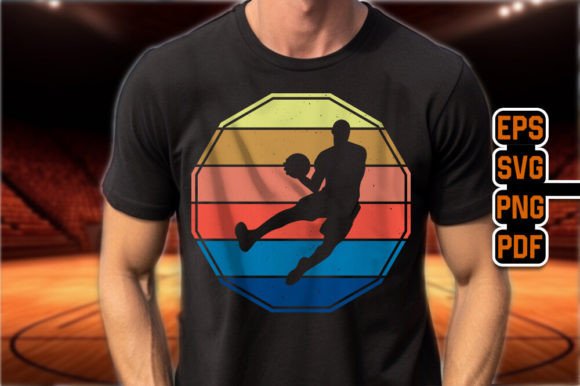 Retro Graphic Basketball T-Shirt Design: A Nostalgic Slam Dunk