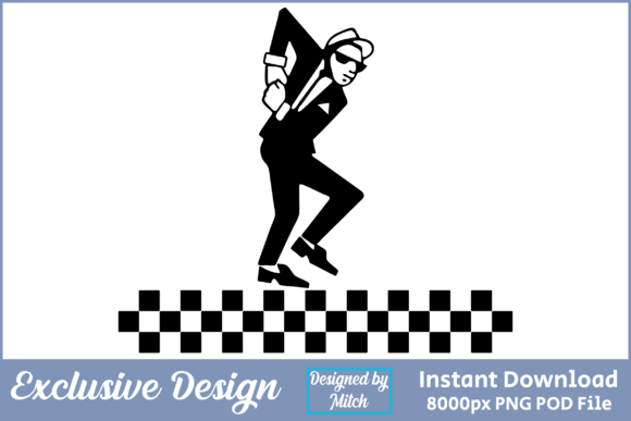 Ska Two Tone Dancer Graphic T-Shirt: A Design Asset with Rhythm
