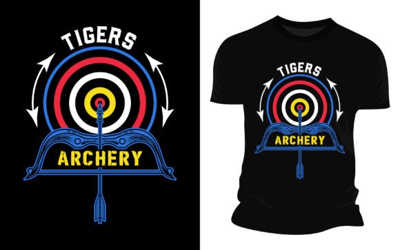 Tigers Archery - Vector Graphic T-shirt: A Bold Creative Asset