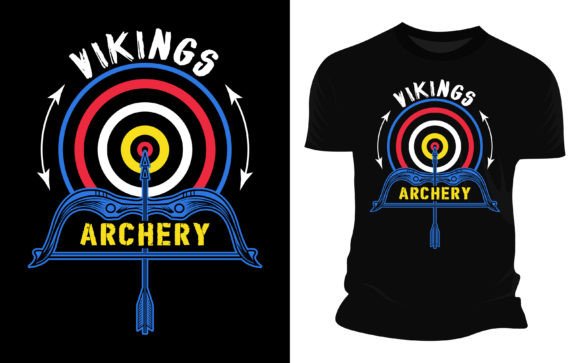 Vikings Archery Vector Graphic: A Bold T-Shirt Design