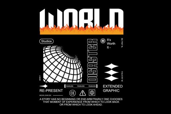 World Chaos Graphic Tee: Raw Urban Edge for Streetwear